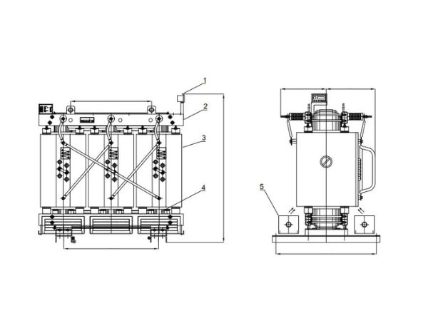 Thông số kỹ thuật của biến áp khô cách ly 560 kVA