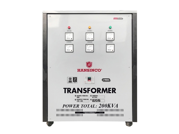 Máy biến áp 200KVA Hansinco sở hữu cấu trúc khép kín , máy duy trì được độ ổn định cao