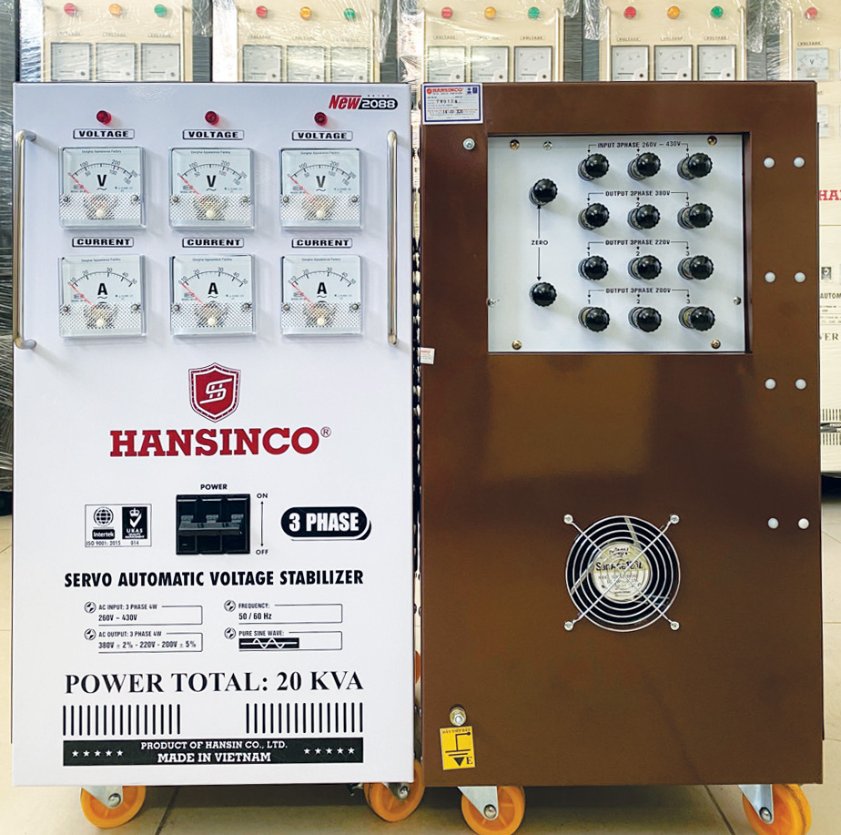 Một số hình ảnh về ổn áp 3 pha 20kVA của Hansinco