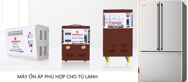 Ổn áp 1 pha của Hansinco được thiết kế phù hợp cho các loại tủ lạnh