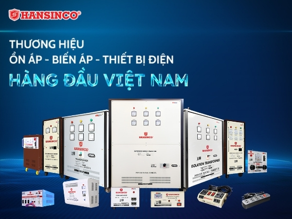 Ổn áp Hansinco chính hãng với nhiều mức công suất, dải điện áp